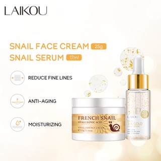 Sérum Laikou ouro 24k com extrato de caracol antirrugas antienvelhecimento clareadora de pele