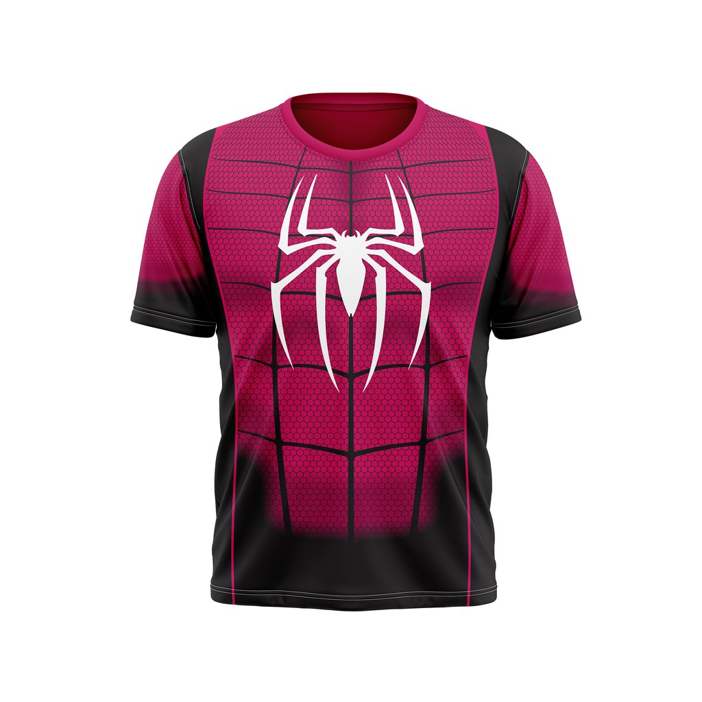 Camiseta da Mulher Aranha - Olhos Rosa