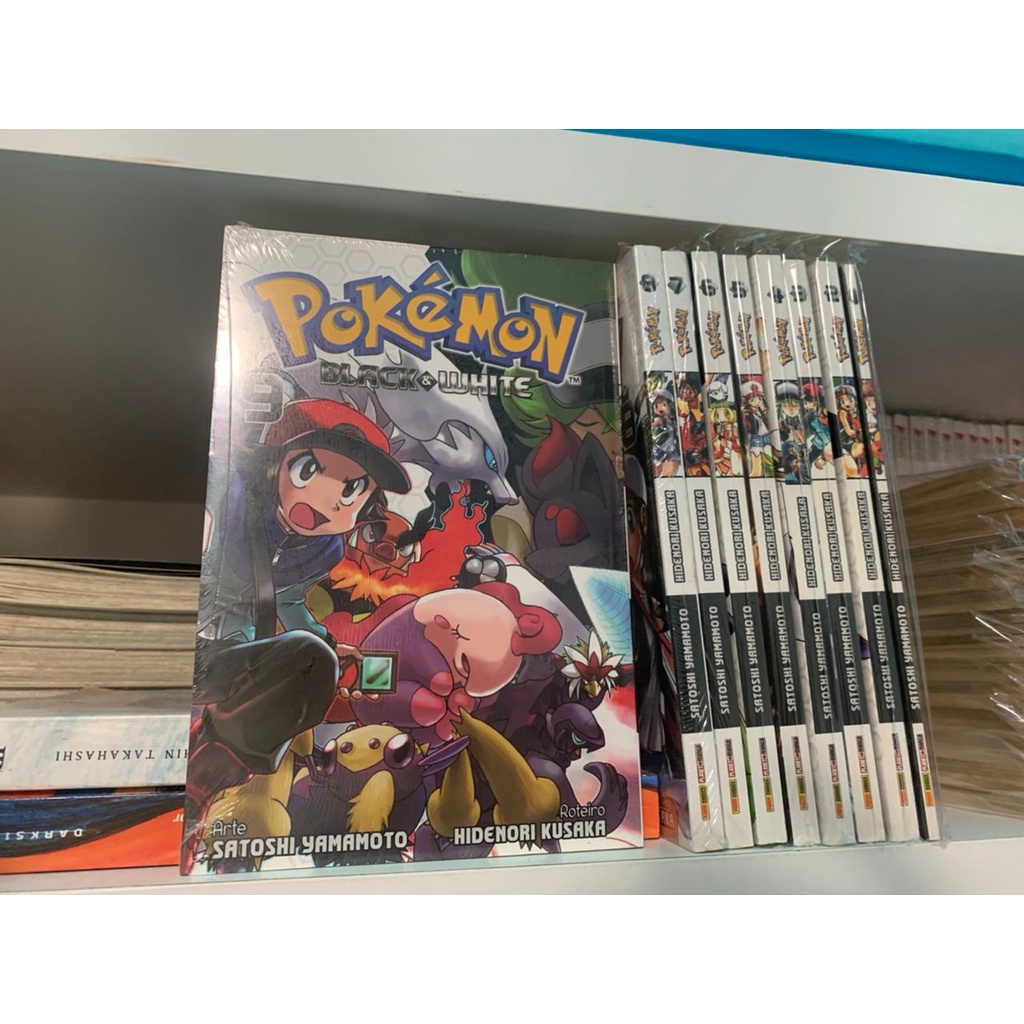 Mangá Pokemon Black & White - Coleção Completa Portugues