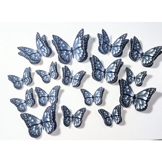 60 borboletas Pequenas dupla camada efeito 3d para decoração de