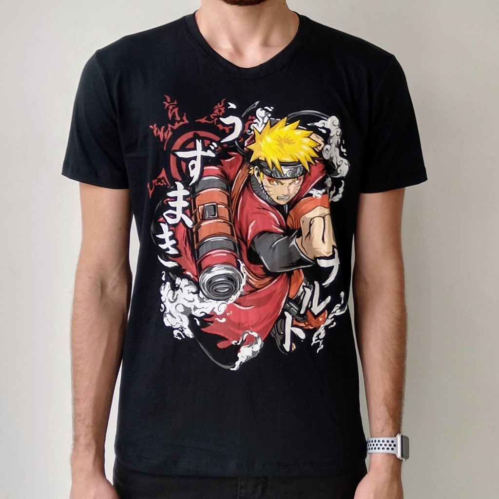 Naruto shippuden t camisa anime japonês shinobi kunoichi kunai