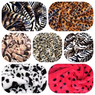 Tecido Pelúcia Pele Estampada 30cm x 1,60mt Casacos, Roupas, Pantufas, Bolsas e Aplicações