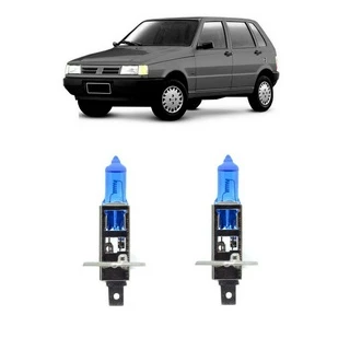 Par Lampada Super Branca Farol de Milha Uno 1991 1992 1994 1995 1996 1997 1998 1999 2000 2001 2002 2003 8500k H1