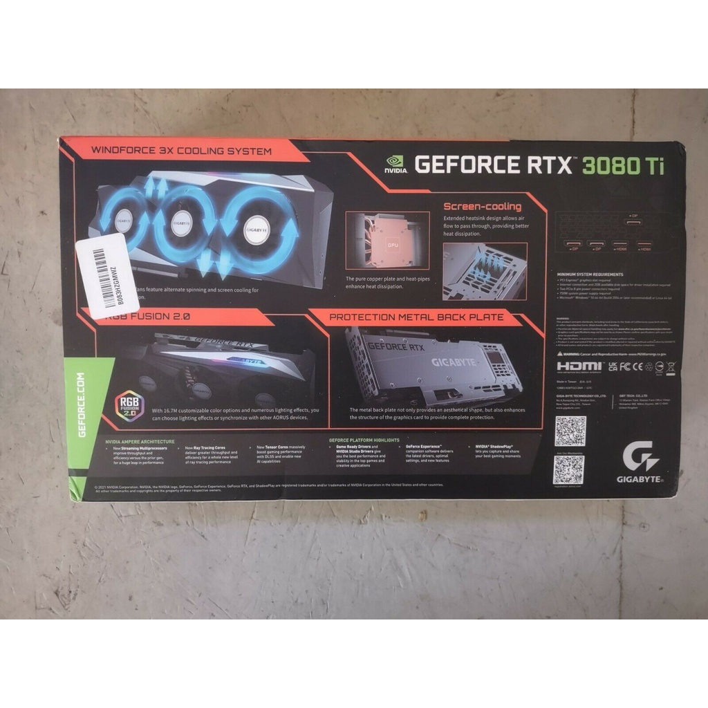 GIGABYTE GeForce RTX 3080 Ti GAMING Oc 12GB | Shopee Brasil