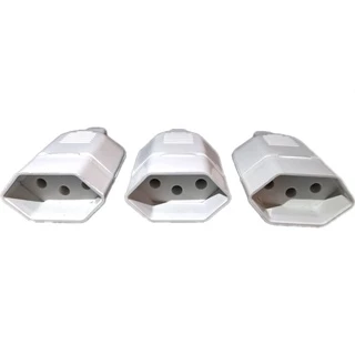 Adaptador Pino Femea 10a De Tomada Kit 100 Peças Plugue