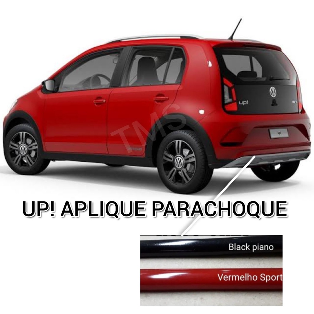 Aplique Friso Volksvagen Up Parachoque Traseiro Sob Medida Detalhe Tsi Mpi