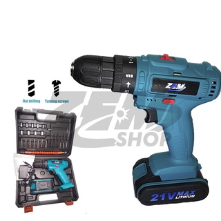 Parafusadeira E Furadeira ZEM Bat.12v 30bits + Maleta + acessorios