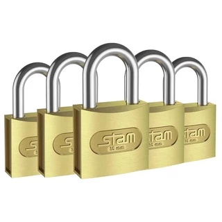 Cadeado segurança Stam original zamac latonado 20mm - 45mm | Stam