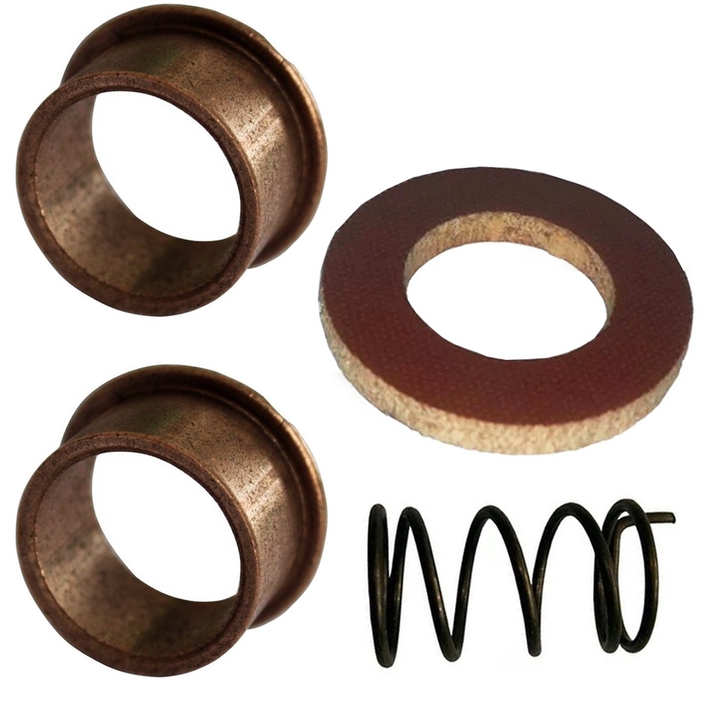 2 Bucha De Bronze Eixo + Arruela Mola Motor Portão Dz Nano Atto Dz3 Dz4 Rossi