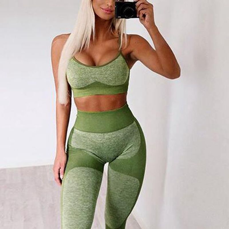 Yoga Active Wear Set Ropa De Deportiva Mujer Workout Clothing Suit
