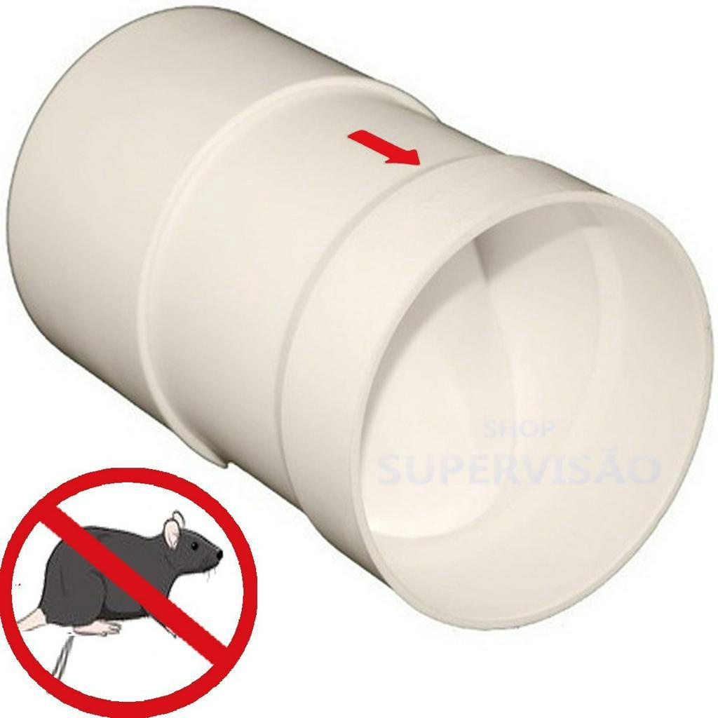 Luva Valvula De Retenção Esgoto P Tubo 100mm Anti Rato Evita Mal Cheiro