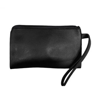 NECESSAIRE / BOLSINHA LISA DE MÃO PRÁTICA COM FECHAMENTO A ZÍPER E ALÇA DE MÃO