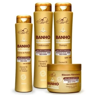 Kit Tratamento Capilar Banho de Verniz Belkit – 4 itens