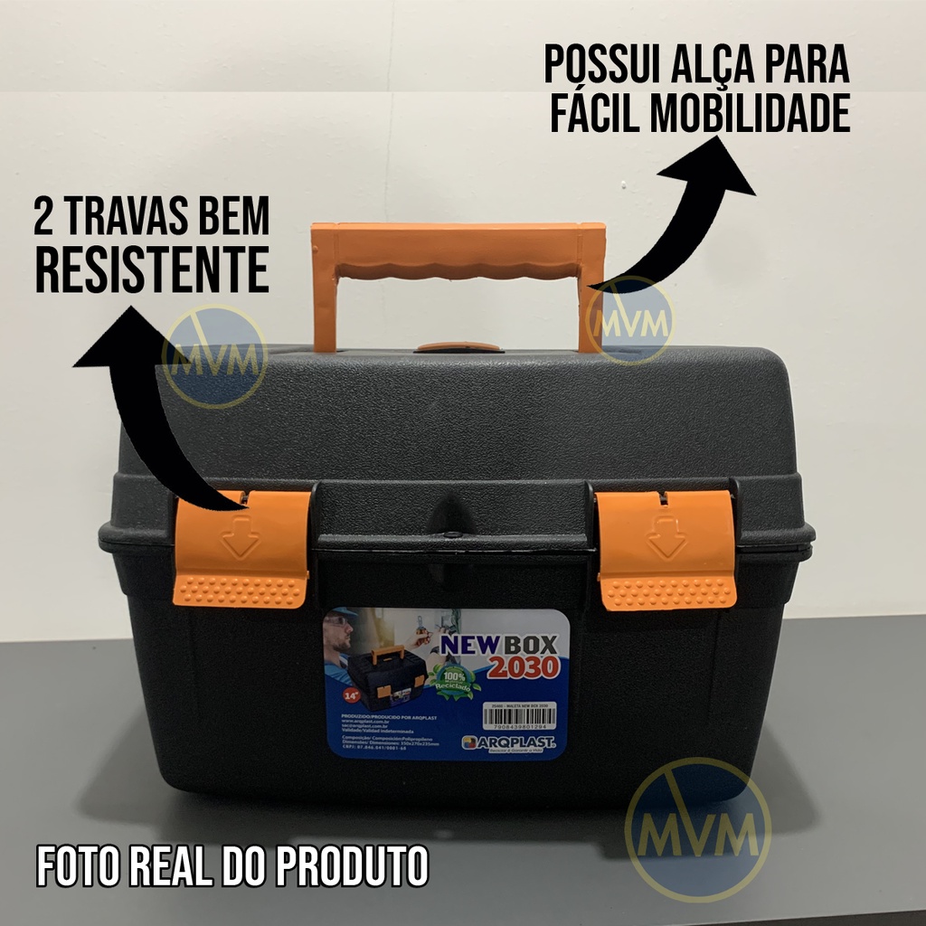 Maleta Caixa de Ferramentas Plástica Newbox 2030 Cabe Makita