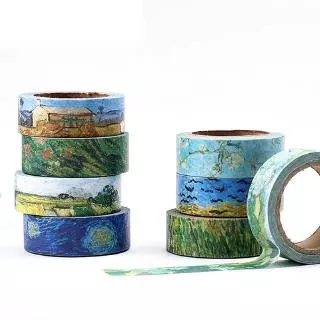 Fita Adesiva Washi de Papel/Pinturas Van Gogh de 15mm B6186