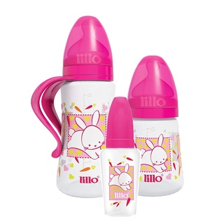 Kit Mamadeira Design Lillo 3 pçs 50/180/300ml Rosa - Lillo em