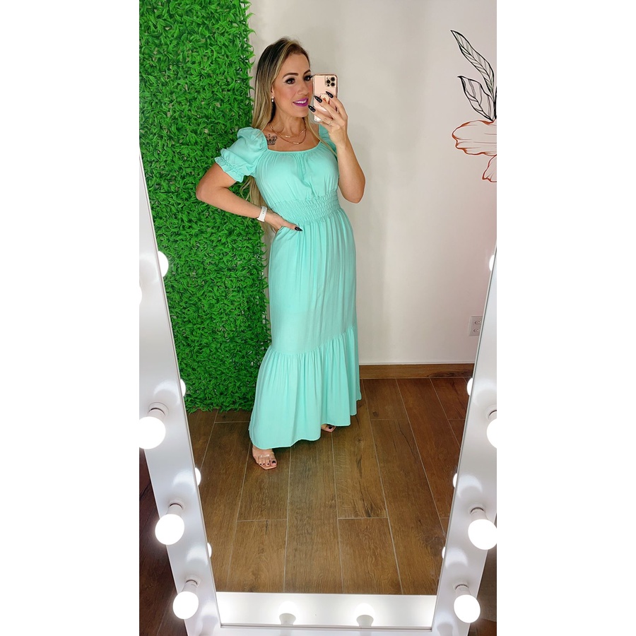 Verde best sale água vestido