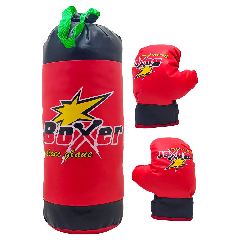 Kit Boxe Infantil Saco De Pancada E Luvas 54 Cm | Shopee Brasil