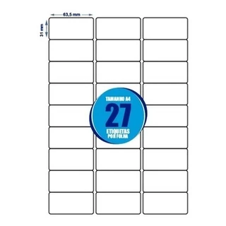 Etiqueta Adesiva A4 Ca4355 63,5 X 31 Mm Cx C/100 Fls