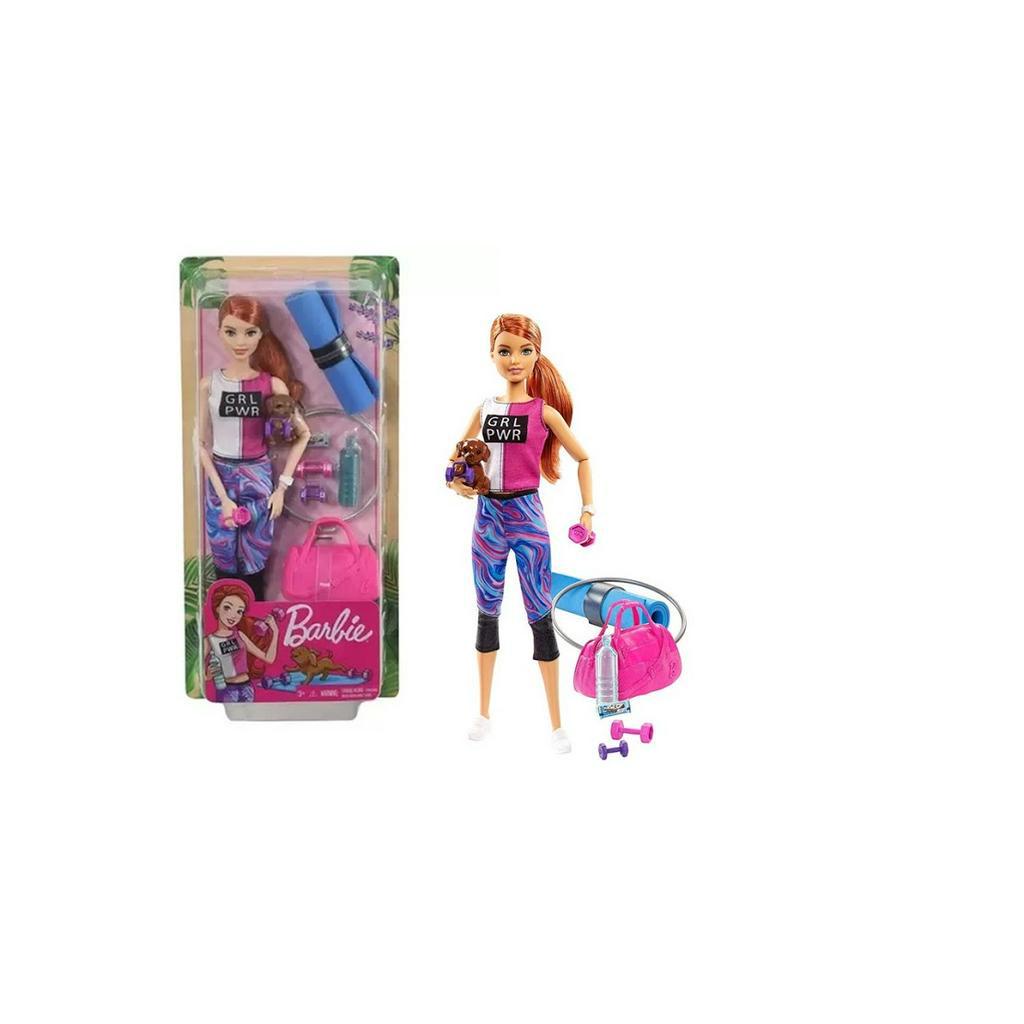 Barbie Fitness Academia Com Pet Articulada Gkh73 - Mattel