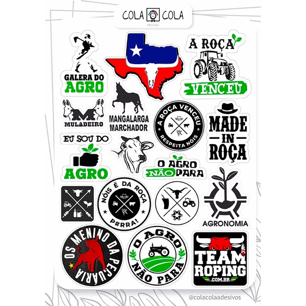 Adesivo Country Agro para Garrafa termica de Tereré Caminhão Carro kit ou cartela