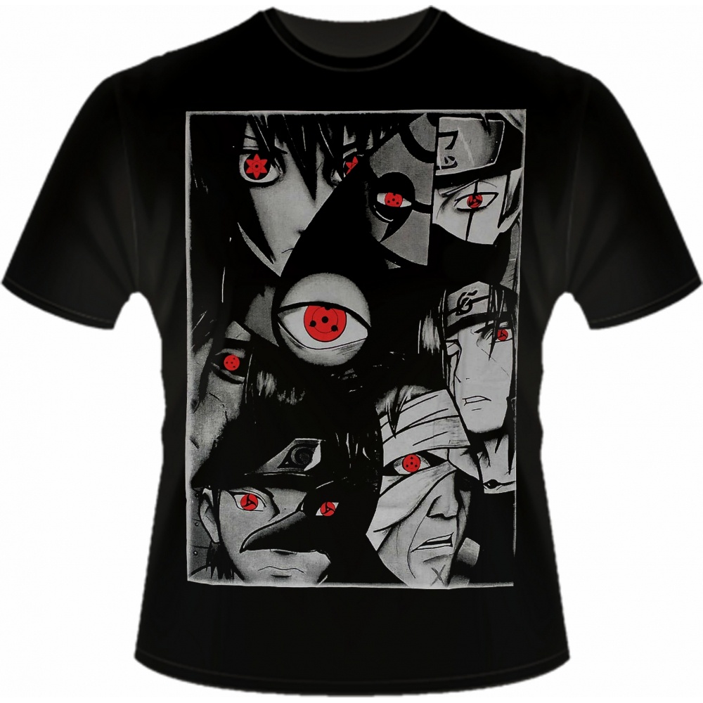 Camiseta masculina Naruto Olhos Sharingans Anime Arte Camisa Blusa Branca  Estampada em Promoção na Americanas