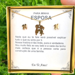 Colar de presente de aniversário da mulher colar de ouro banhado a ouro  personalizado - AliExpress