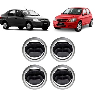 Difusor Saida Ar Celta Prisma Aro Prata central e lateral 2006 2007 2008 2009 2010 2011 2012 em Oferta na Shopee