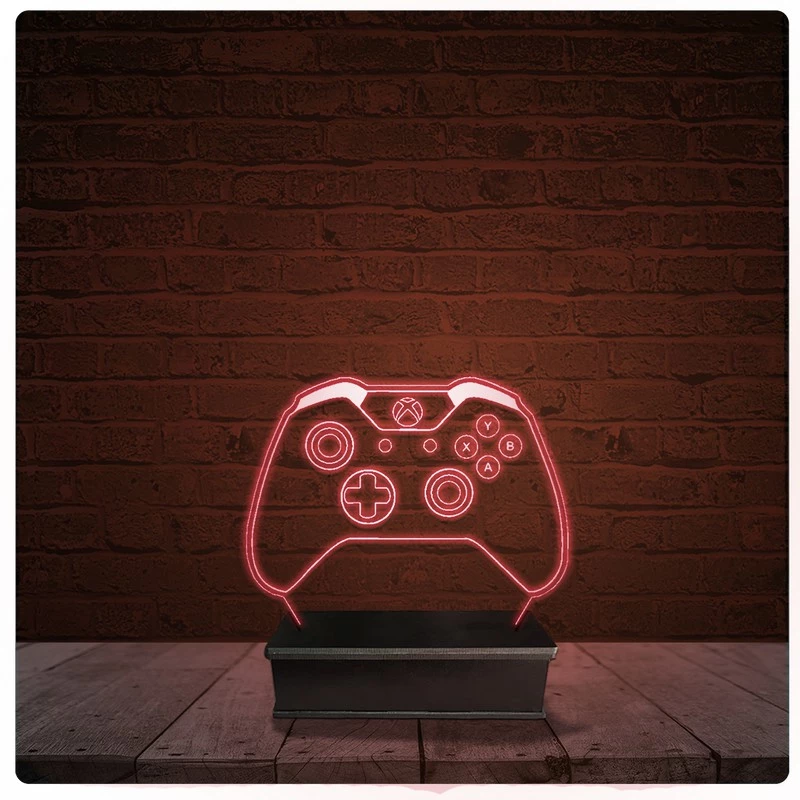 Abajur Luminária Acrílico Led - Controle Xbox One