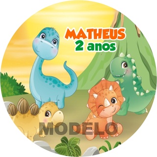 20 Adesivos Dinossauros Baby Redondo 4,7cm - Empório das Lembrancinhas /  Belas Cores