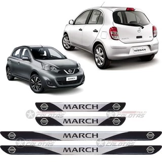 Soleira Porta Nissan March 4 Peças Resinado