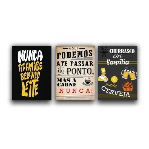 Quadros Decorativo Frases Para Area Gourmet Churrasqueira | Shopee Brasil