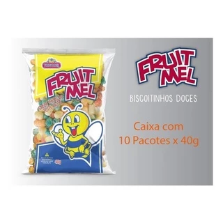 1 Fardo de Biscoito Doce Fruit Mel - 10 Unidades x 40 g - Trigomil