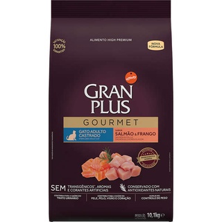 Ração GranPlus Gran Plus Gourmet Salmão E Frango Gatos Castrados 10 kg