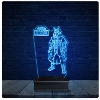 Luminária Led Acrilico Abajur - Fortnite Personagem Jogo 07