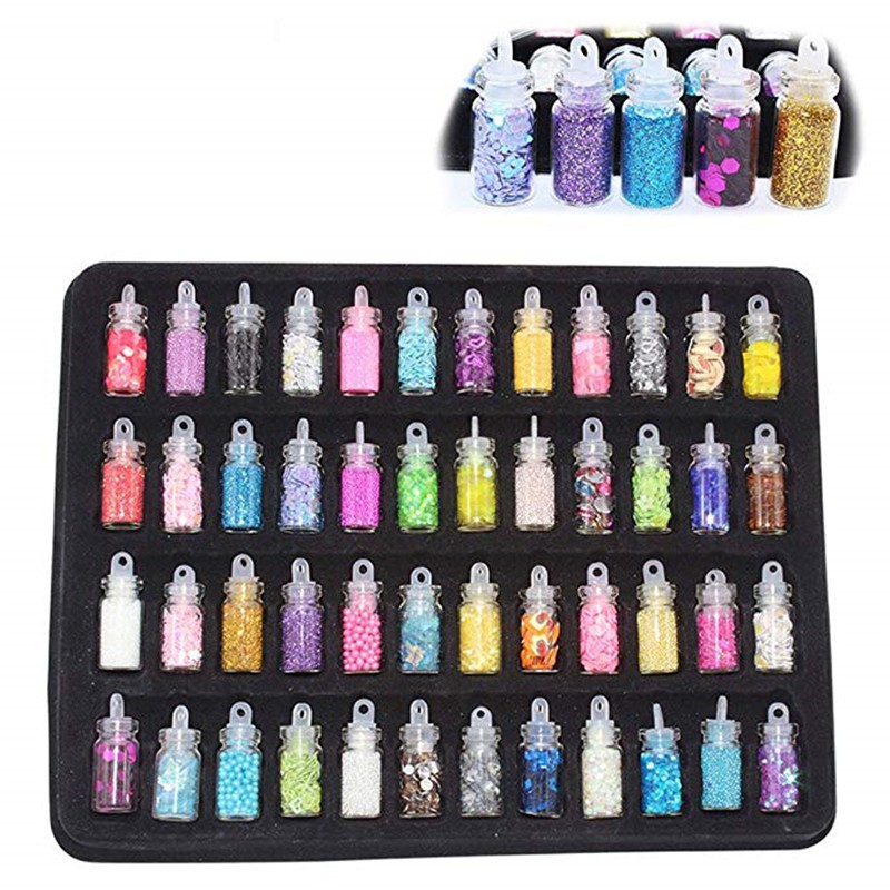 24-48 Peças Kit De Slimes / Rios / Glitter / Brinquedo Anti Stress / Presente De Plástico