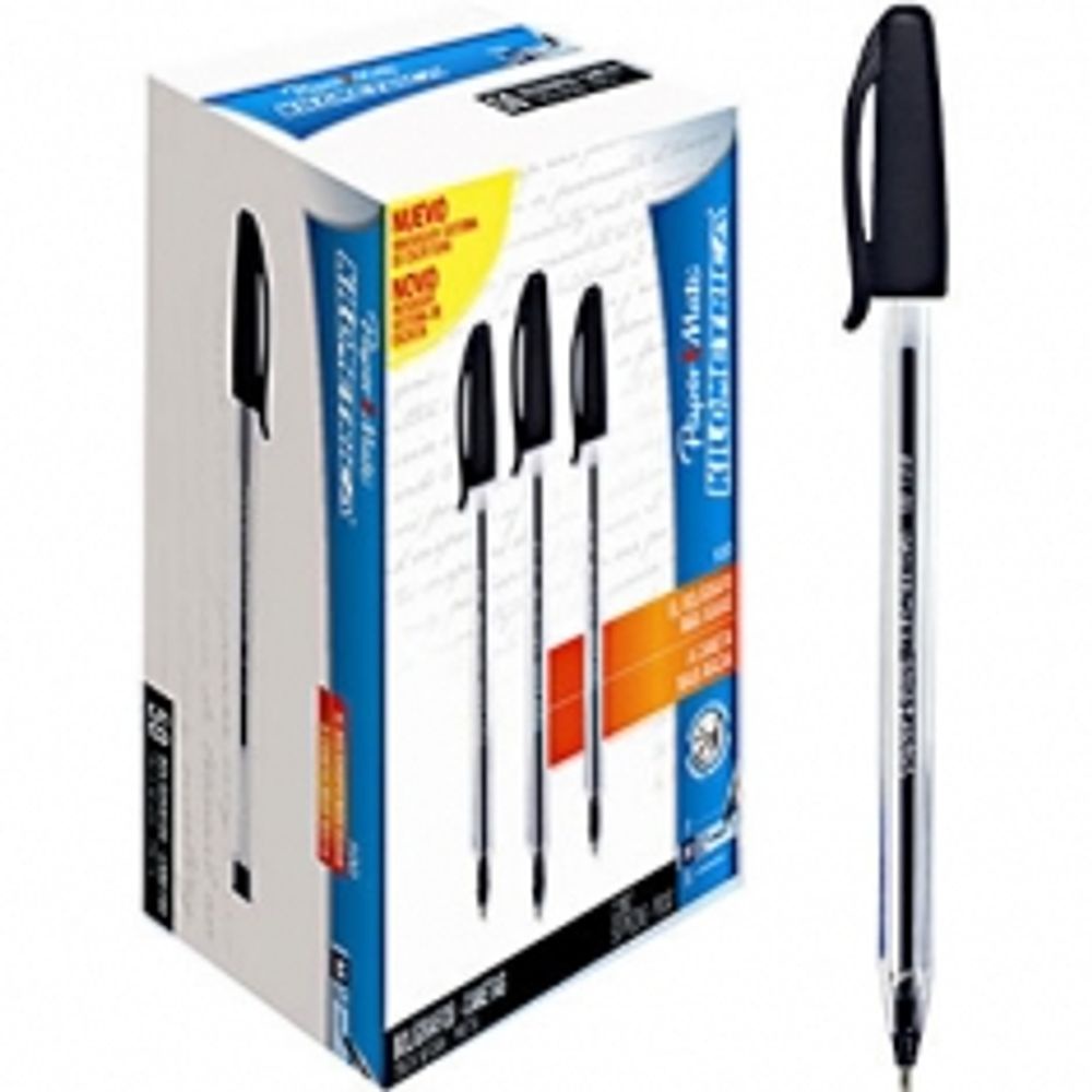 CANETA PAPER MATE KILOMETRICA PRETA