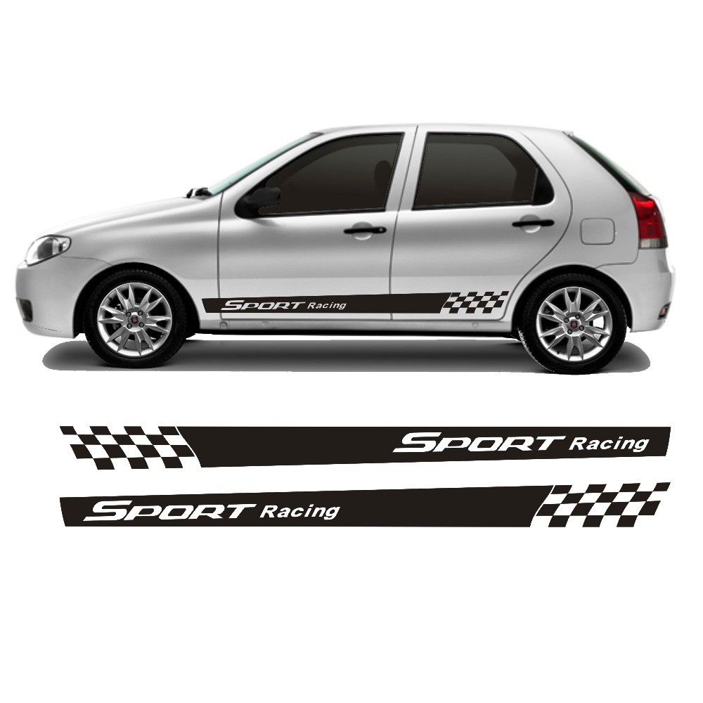 Adesivo Sport Racing Palio Portas Hatch Faixa Lateral Gera O G At G Tuning Shopee Brasil