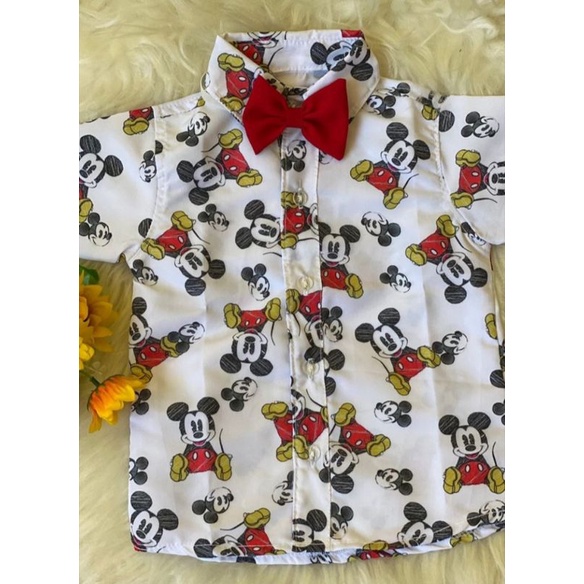 Camisa social best sale mickey infantil