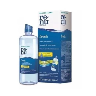 Renu Fresh 120ml - Solução de limpeza para lentes de contato gelatinosas em Oferta na Shopee