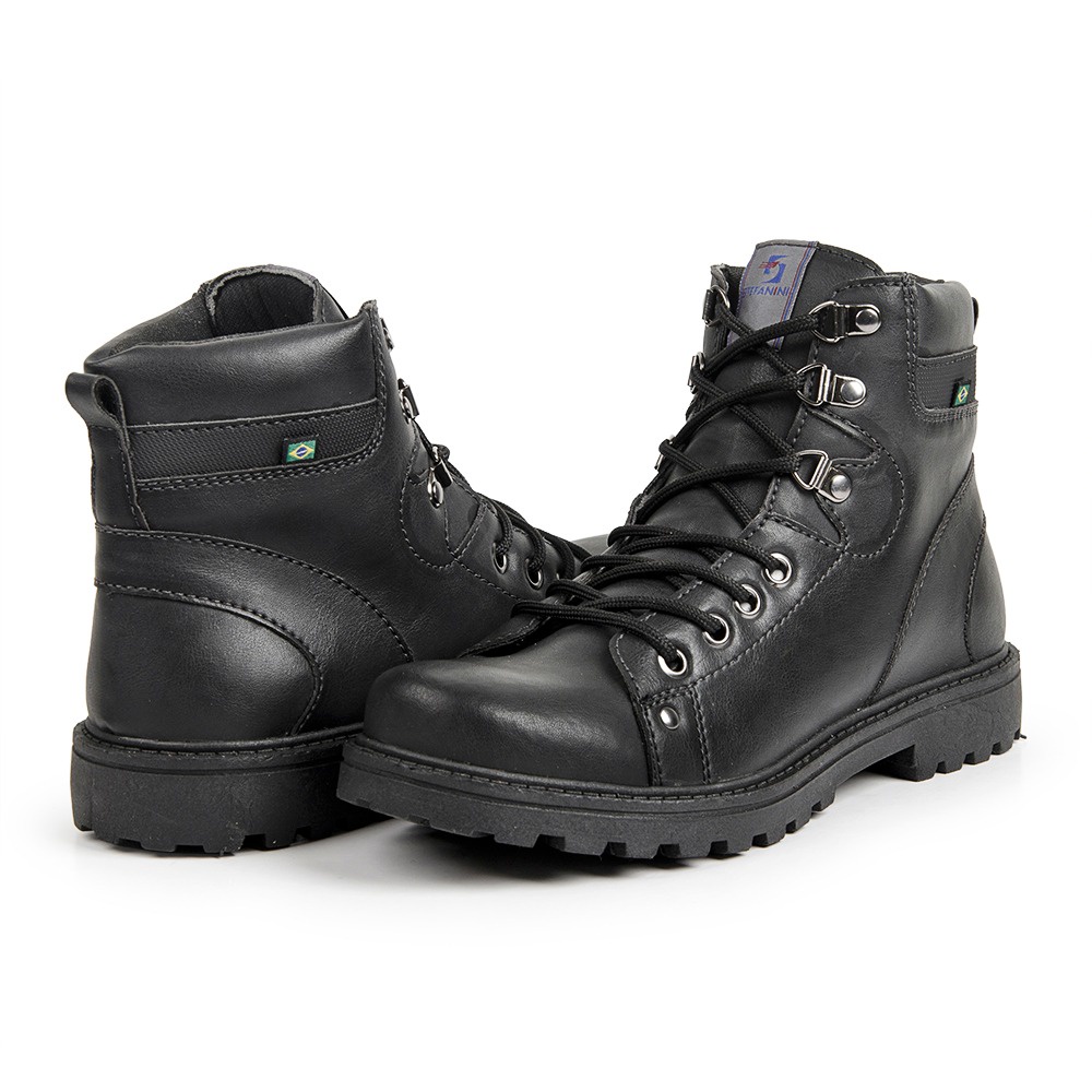 Bota Coturno Masculino Firenze Premium Couro Eco