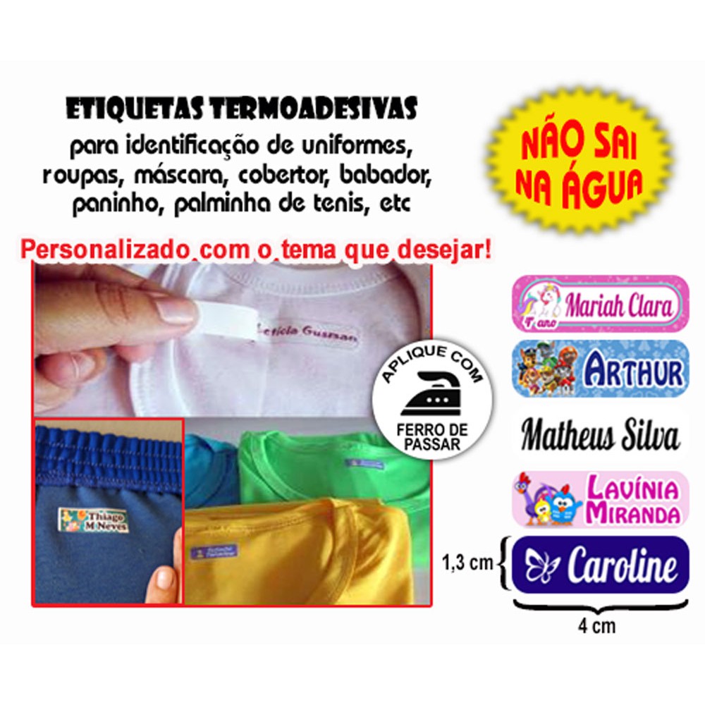 Etiqueta Personalizada - Termocolante - PCT. 10unid | Shopee Brasil