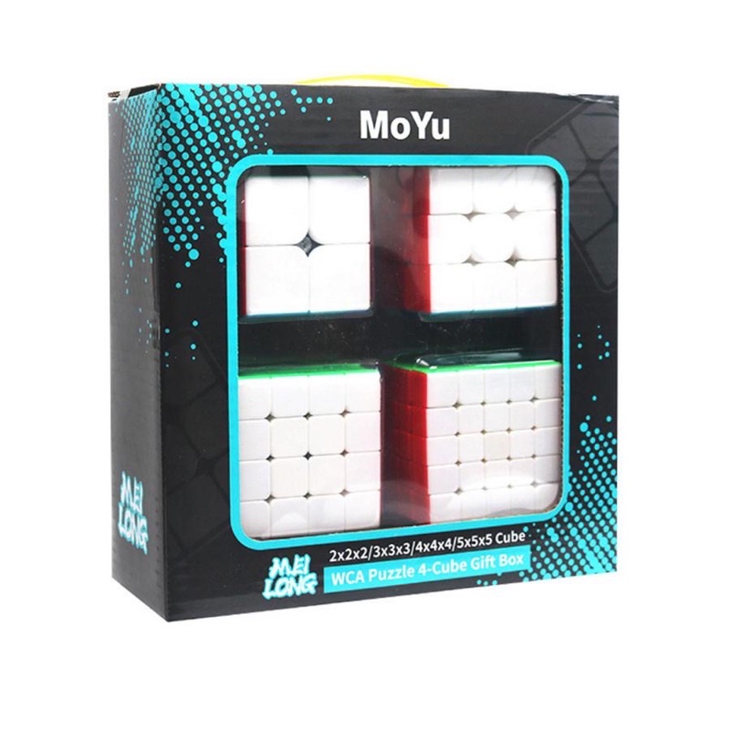 Kit Cubo Mágico Profissional Moyu 2x2x2 3x3x3 4x4x4 5x5x5 Black