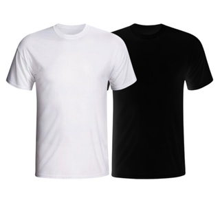 Kit Com 2 Camisetas Básicas Masculinas 100% Algodão Lisa