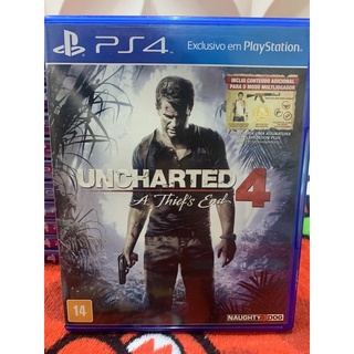 Jogo Uncharted 4 A Thief End - Ps4 Mídia Física Usado