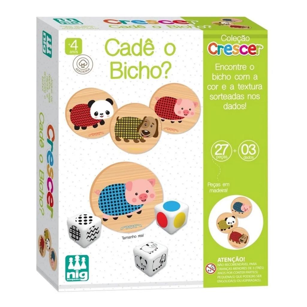 Jogo Infantil - Bichos e Cores - 3032 - Pais e Filhos - Real Brinquedos