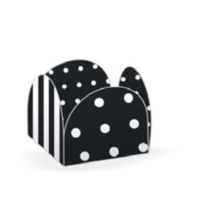 50 Forminhas Listras Poá Preto/Branco Para Doces 4 Pétalas 3,3X3,3X2,2 10.29 (Nc Toys Simples) comprado 60
