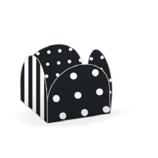50 Forminhas Listras Poá Preto/Branco Para Doces 4 Pétalas 3,3X3,3X2,2 10.29 (Nc Toys Simples) comprado 60