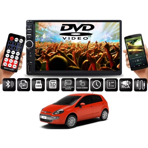  Central Multimídia Mp5 Fiat Punto 2 Din