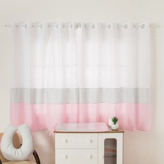 Cortina Quarto De Bebe e infantil Balaozinho Cores 2 m rosa